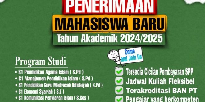 Institut Agama Islam Nahdlatul Ulama Sumatera Selatan Membuka Penerimaan Mahasiswa Baru Tahun Ajaran 2024/2025