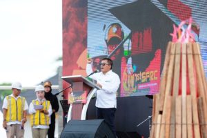 Sumatera Fire & Rescue Challenge 2024 resmi dibuka di Museum Batu Bara PT. Bukit Asam Tbk (PTBA), Kabupaten Muara Enim, hari Senin tanggal 19 Februari 2024. PTBA sebagai tuan rumah, mendukung penuh penyelenggaraan acara ini untuk meningkatkan kompetensi tim penyelamat. (foto : SMSI Sumsel)