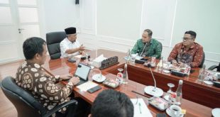 Pj. Bupati Kabupaten Musi Banyuasin, H. Apriyadi Mahmud, Menerima Kepala Badan Pusat Statistik Provinsi Sumatera Selatan di Kantor Perwakilan Musi Banyuasin di Palembang, hari Rabu tanggal 21 Februari 2024. (foto : Dinkominfo Muba)