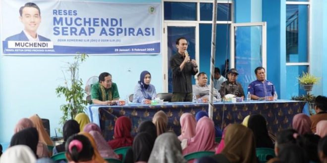 Wakil Ketua Dewan Perwakilan Rakyat Daerah Provinsi Sumatera Selatan, Muchendi Mahzareki, melakukan Reses Tahap I Tahun 2024 di Desa Celikah, Kecamatan Kayuagung, Kabupaten Ogan Komering Ilir.