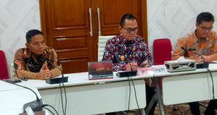 Pj. Bupati Kabupaten Banyuasin, Hani S. Rustam, saat menyampaikan usulan pegawai kepada Kementerian Pendayagunaan Aparatur Negara dan Reformasi Birokrasi Republik Indonesia. (foto : Humas Pemkab Banyuasin)