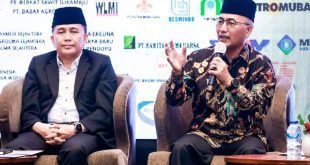 Agus Fatoni dan H. Apriyadi Mahmud saat Rapat Koordinasi (Rakor) Ketenagakerjaan Tahun 2024 Kabupaten Musi Banyuasin dengan tema Melalui Rapat Koordinasi Ketenagakerjaan Kita Tingkatkan Sinergitas Pemerintah Daerah dan Swasta untuk Kemajuan Kabupaten Musi Banyuasin, di Hotel Excelton, Palembang, hari Senin tanggal 25 Maret 2024. (bekisarmedia.id/raam)