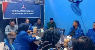 Dian Prasetio mendatangi DPC Partai Demokrat Kabupaten Musi Rawas pada hari Kamis tanggal 25 April 2024. (bekisarmedia.id/yp)
