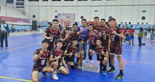 Tim Bola Voli PBV Bukit Asam sukses menyabet gelar Juara 1 Turnamen Bola Voli Bupati Lahat Cup 2024 tingkat Sumatera Selatan pada 9 Mei 2024. (bekisarmedia.id/Tri Ricki)