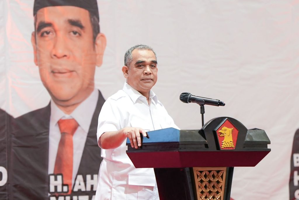 Sekretaris Jenderal (Sekjen) Partai Gerakan Indonesia Raya (Gerindra), Ahmad Muzani, hadir dalam Rapat Koordinasi (Rakor) pengurus Partai Gerindra se Jawa Barat. (Foto : SMSI)