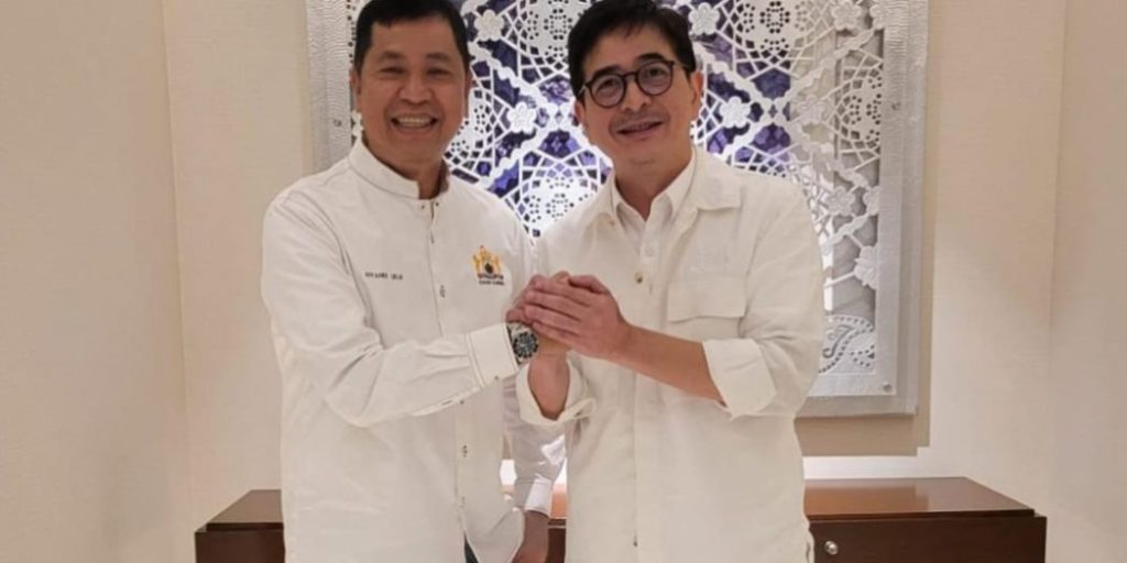 Ketua Kamar Dagang dan Industri Indonesia Provinsi Sumatera Selatan, H. Affandi Udji, bersama Ketua Kamar Dagang dan Industri Indonesia, Arsjad Rasyid. (Abdul Malik Syafe'i)
