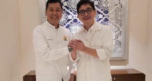 Ketua Kamar Dagang dan Industri Indonesia Provinsi Sumatera Selatan, H. Affandi Udji, bersama Ketua Kamar Dagang dan Industri Indonesia, Arsjad Rasyid. (Abdul Malik Syafe'i)