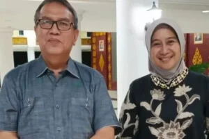 Pasangan Bakal Calon Bupati dan Wakil Bupati Kabupaten Muara Enim Periode 2024-2029, Ahmad Rizali dan Shinta Paramita. (bekisarmedia.id/oyong hairudin)