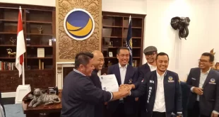 Yopi Karim menerima Rekomendasi dari Partai NasDem sebagai Bakal Calon Wali Kota Lubuklinggau, hari Senin tanggal 3 Juni 2024. (Yopi Karim)