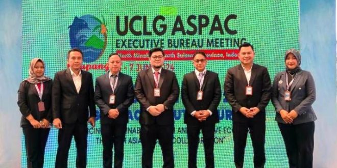 Delegasi Pemerintah Kabupaten Musi Banyuasin yang menghadiri The First Session of 2024 of Executive Bureau (EXBU) United Cities and Local Government Asia Pacifik (UCLG ASPAC), yang diselenggarakan pada tanggal 5-7 Juni 2024 di Paradise Hotel Likupang, Minahasa Utara, Sulawesi Utara. (Bekisar Media / Dinkominfo Muba)