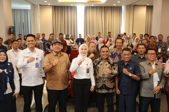 Bimtek Badan Koordinasi Kehumasan (Bakohumas) yang digelar oleh Persatuan Wartawan Indonesia (PWI) Provinsi Sumatera Selatan (Sumsel) di Hotel Amaris, Jalan Demang Lebar Daun, Palembang, hari Rabu tanggal 5 Juni 2024. (Bekisar Media / Rasti)