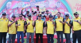 Gelaran Kejuaraan Nasional Motoprix Region Sumatera Seri 1 2024 resmi dimulai dan dilepas secara langsung oleh Pj Bupati Muba H Sandi Fahlepi di Skyland Internasional Circuit Sekayu, Kabupaten Musi Banyuasin, Minggu (5/5/2024).