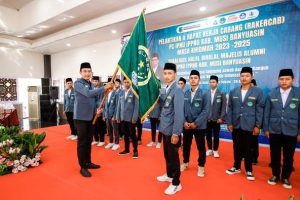 Pelantikan dan Rapat Kerja Cabang Pengurus Cabang Ikatan Pelajar Nahdlatul Ulama dan Ikatan Pelajar Putri Nahdlatul Ulama (PC IPNU IPPNU) Kabupaten Musi Banyuasin Masa Khidmah 2023–2025 sekaligus Halal Bihalal Majelis Alumni Ikatan Pelajar Nahdlatul Ulama dan Ikatan Pelajar Putri Nahdlatul Ulama (PC IPNU IPPNU) Kabupaten Musi Banyuasin, Senin (29/4/2024) di Pendopoan Griya Bumi Serasan Sekate. (Bekisar Media / Eka Sahputra)
