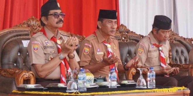 Staf Khusus Gubernur Provinsi Sumatera Selatan (Sumsel) Bidang Kebudayaan Periode 2018-2023, H. Hidayat Comsu, menghadiri acara penutupan Kegiatan Diklat Bela Negara yang digelar oleh Kwartir Daerah (Kwarda) Sumsel, hari Rabu tanggal 31 Juli 2024 di Bumi Perkemahan Gandus, Kota Palembang. (Bekisar Media / Dok. pribadi H. Hidayat Comsu)
