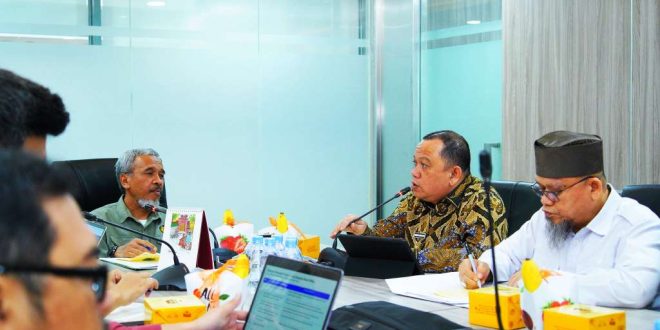 Pj. Bupati Kabupaten Musi Banyuasin, Sandi Fahlepi, saat Audiensi ke Kantor Direktorat Jenderal (Dirjen) Minyak dan Gas Bumi Kementerian Energi dan Sumber Daya Mineral (Kementerian ESDM) Republik Indonesia (RI) pada hari Jum'at tanggal 5 Juli 2024. (Bekisar Media / Eka Sahputra)