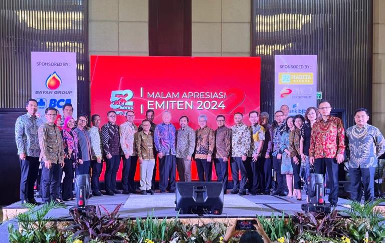 PT. Bukit Asam Tbk (PTBA) sukses memboyong penghargaan untuk 4 kategori dalam Malam Apresiasi Emiten tahun 2024 di Balikpapan, pada hari Jum'at tanggal 26 Juli 2024. (Bekisar Media / PT. Bukit Asam)