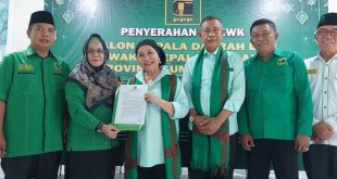Hj. Lucianty dan H. Syaparuddin mendapatkan dukungan dari Partai Persatuan Pembangunan untuk maju sebagai Bupati dan Wakil Bupati Kabupaten Muba, hari Minggu tanggal 25 Agustus 2024. (Bekisar Media / Oyong Hairudin)