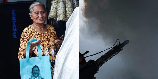 Warga Kabupaten Muba memberikan apresiasi kepada Hj. Lucianty atas program fogging yang telah dilakukannya. (BekisarMedia.id/Eka Sahputra)