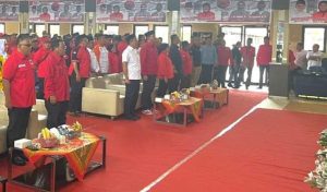 Dewan Pimpinan Cabang (DPC) Partai Demokrasi Indonesia (PDI) Perjuangan Kabupaten Musi Banyuasin (Muba) menggelar Rapat Kerja Khusus (Rakercabsus) di Gedung Dharma Wanita Perjuangan, Sekayu, hari Selasa tanggal 17 September 2024. (BekisarMedia.id/Triono)