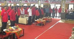 Dewan Pimpinan Cabang (DPC) Partai Demokrasi Indonesia (PDI) Perjuangan Kabupaten Musi Banyuasin (Muba) menggelar Rapat Kerja Khusus (Rakercabsus) di Gedung Dharma Wanita Perjuangan, Sekayu, hari Selasa tanggal 17 September 2024. (BekisarMedia.id/Triono)