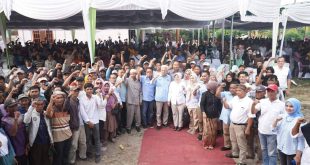 Bakal Calon Gubernur Provinsi Sumatera Selatan, Mawardi Yahya, menghadiri pertemuan dengan warga Kabupaten Ogan Komering Ulu Timur di BK 11, hari Sabtu tanggal 21 September 2024. (BekisarMedia.id/Oyong)