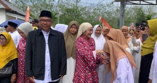 Maulid Nabi Muhammad SAW, Hj. Lucianty Hadiri Pengajian Akbar Bersama Ribuan Jama'ah Ponpes Al Qomar Aripan Sungai Lilin