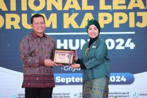 Pj. Gubernur Provinsi Sumatera Selatan, Elen Setiadi, menghadiri acara malam silaturahmi bersama peserta Rapimnas dan NLF KAPPIJA 21 di Griya Agung, Palembang, tanggal 14 September 2024. (foto : Humas Pemprov Sumsel)