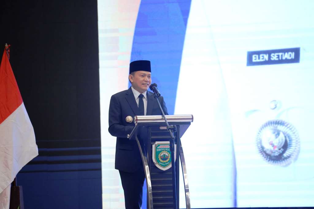 Penjabat (Pj.) Gubernur Provinsi Sumatera Selatan (Sumsel), Elen Setiadi, menghadiri Pembukaan Orientasi anggota DPRD Kabupaten dan Kota se Sumsel tahun 2024 di The Zuri Hotel Palembang, pada hari Selasa tanggal 3 September 2024. (foto : Humas DPRD Sumsel)