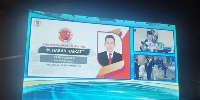 M. Hasan Haikal, Kader Partai Kebangkitan Nusantara, Resmi Dilantik Sebagai Anggota Dewan Perwakilan Rakyat Daerah Provinsi Sumatera Selatan, pada hari Selasa tanggal 24 September 2024. (BekisarMedia.id/Oyong)