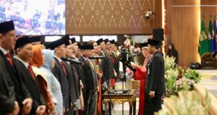 Sidang Paripurna I Dewan Perwakilan Rakyat Daerah (DPRD) Provinsi Sumsel dengan agenda Pengucapan Sumpah Janji 75 orang Anggota DPRD Provinsi Sumsel Periode 2024-2029, bertempat di Ruang Rapat Paripurna DPRD Sumsel, hari Selasa tanggal 24 September 2024. (foto : Humas Pemprov Sumsel)
