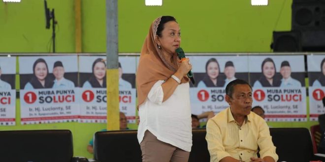 Hj. Lucianty, Calon Bupati Kabupaten Musi Banyuasin Nomor Urut 1. (BekisarMedia.id/Oyong)