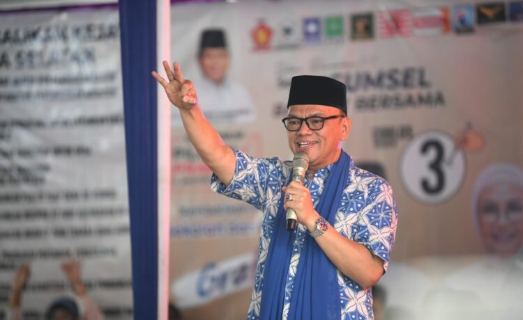 Mantan Bupati Kabupaten Empat Lawang, Joncik Muhammad, menargetkan kemenangan sebesar 70 persen untuk Pasangan Calon (Paslon) Gubernur dan Wakil Gubernur Sumatera Selatan (Sumsel) Nomor Urut 3, Mawardi Yahya dan R.A. Anita Noeringhati (MATAHATI).