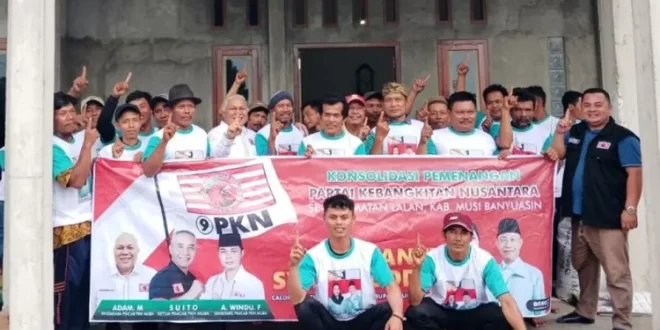 Pimpinan Cabang (Pimcab) Partai Kebangkitan Nusantara (PKN) Kabupaten Musi Banyuasin (Muba) menggelar konsolidasi di Desa Mandala Sari, Kecamatan Lalan. (Bekisar Media/Hairudin)