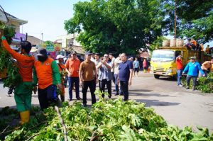 Pada hari Minggu pagi, tanggal 3 November 2024, Penjabat (Pj.) Bupati Kabupaten Musi Banyuasin (Muba), Sandi Fahlepi, turun langsung ke lapangan, melakukan pengecekan terhadap pohon tumbang yang disebabkan oleh hujan deras disertai angin kencang, yang terjadi pada hari Sabtu sore kemarin. (BekisarMedia.id/Eka)