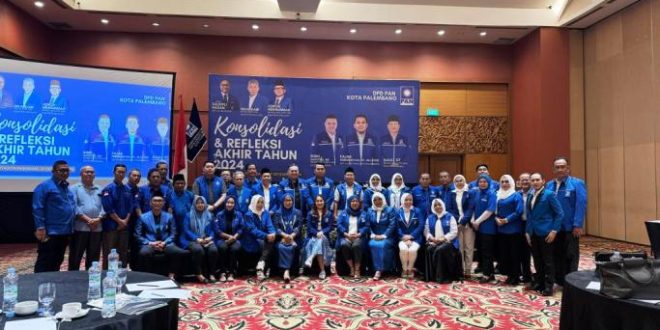 Dewan Pimpinan Daerah (DPD) Partai Amanat Nasional (PAN) Kota Palembang menggelar refleksi akhir tahun 2024 di Hotel Aryaduta, pada hari Jum'at, tanggal 27 Desember 2024. (BekisarMedia.id/Angga Putra)