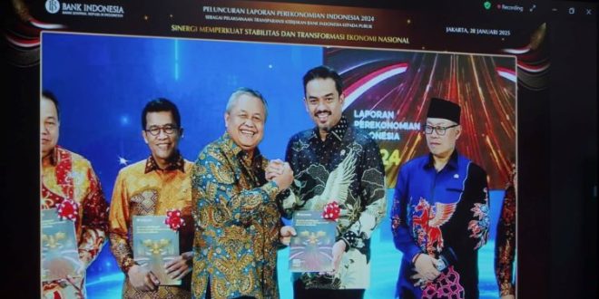 Peluncuran Laporan Perekonomian Indonesia (LPI) 2024 secara virtual. (Rasti)