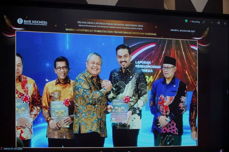 Peluncuran Laporan Perekonomian Indonesia (LPI) 2024 secara virtual. (Rasti)