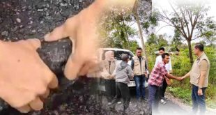 Komisi III DPRD Kabupaten Ogan Ilir melakukan inspeksi langsung terhadap proyek jalan aspal yang baru selesai dibangun di Dusun III, 17 Januari 2025. (risti)