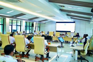 Suasana Penilaian Evaluasi Kinerja Penjabat Kepala Daerah Triwulan III Bulan Desember tahun 2024 dan Januari tahun 2025 di Kantor Inspektorat Jenderal (Itjen) Kementerian Dalam Negeri (Kemendagri) Republik Indonesia, Jakarta Pusat, pada hari Rabu, tanggal 22 Januari 2025. (foto : bekisarmedia.id/dinkominfo Muba)