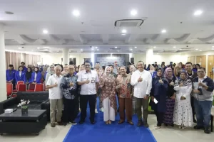 Suasana kegiatan Workshop FoLU Leaders Camp yang digelar oleh Universitas Bina Darma dan United Nations Development Programme (UNDP) Indonesia di Aula Prof. Boch. Rachman Kampus Utama Universitas Bina Darma, pada hari Jum'at, tanggal 17 Januari 2025. (BekisarMedia.id/Rasti)