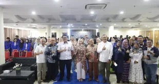 Suasana kegiatan Workshop FoLU Leaders Camp yang digelar oleh Universitas Bina Darma dan United Nations Development Programme (UNDP) Indonesia di Aula Prof. Boch. Rachman Kampus Utama Universitas Bina Darma, pada hari Jum'at, tanggal 17 Januari 2025. (BekisarMedia.id/Rasti)