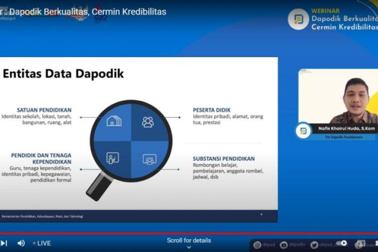 Nafis Khoirul Huda, Kasubtim DAPODIK dan Transformasi Digital Setditjen PAUDasmen, saat menjelaskan tentang Dapodik. (BEKISARMEDIA/OYONG)