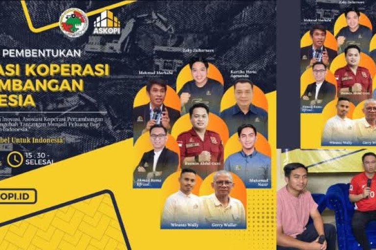 Sejumlah tokoh pertambangan dan koperasi secara resmi mendeklarasikan pembentukan Asosiasi Koperasi Pertambangan Indonesia (ASKOPI), dalam sebuah acara yang berlangsung di Kota Pangkapinang, Bangka Belitung, pada hari Minggu, tanggal 23 Maret 2025. (BEKISARMEDIA/PJS)