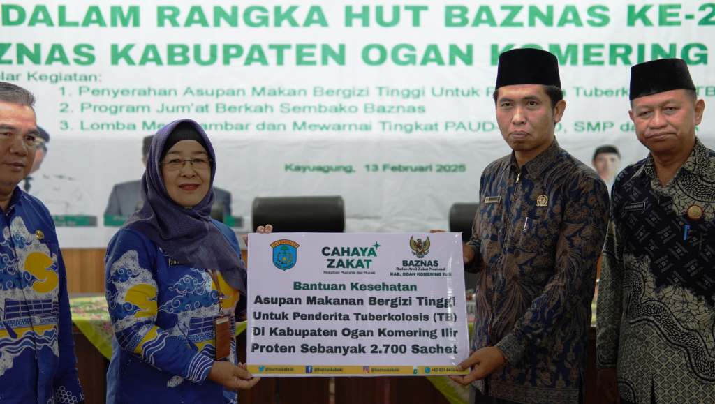 Badan Amil Zakat Nasional (BAZNAS) Kabupaten Ogan Komering Ilir (OKI) menggelar acara Tasyakuran dalam rangka memperingati Hari Ulang Tahun (HUT) BAZNAS yang ke 24 tahun di Ruang Rapat Bende Seguguk II, hari Kamis, tanggal 13 Februari 2025. (BEKISARMEDIA/OYONG HAIRUDIN)