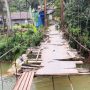 Kondisi Jembatan Penghubung Kampung Bojongmanggu dengan Kampung Cisusul di Desa Citorek Kidul, Kecamatan Cibeber, Kabupaten Lebak, Provinsi Banten. (foto : WartaDesaku.id)