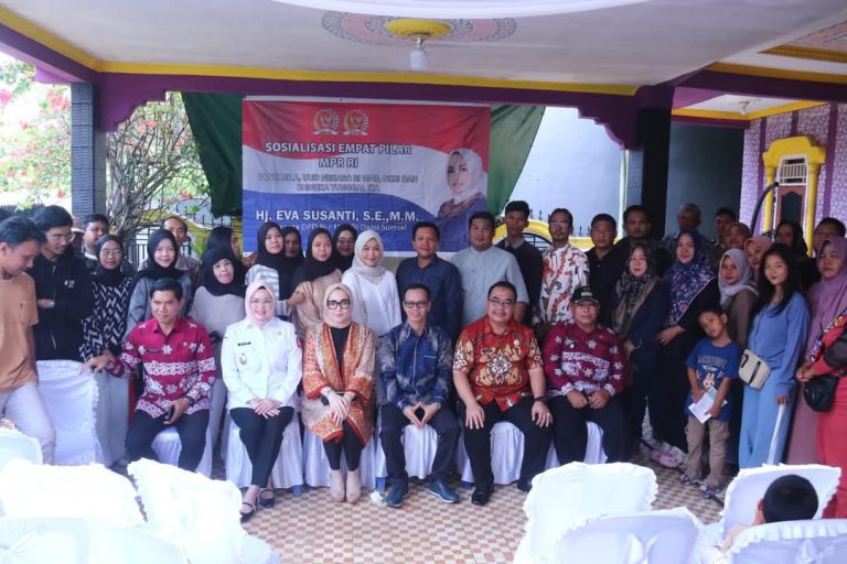 Sosialisasi 4 Pilar Majelis Permusyawaratan Rakyat (MPR) Republik Indonesia yang digelar di Kelurahan Tanah Mas, Kecamatan Talang Kelapa, Kabupaten Banyuasin, pada hari Kamis, tanggal 24 April 2025. (BEKISARMEDIA.ID/SIKUMBANG)