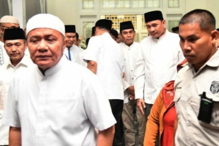 Ketua Dewan Perwakilan Rakyat Daerah (DPRD) Provinsi Sumatera Selatan (Sumsel), Andie Dinialdie, menghadiri acara silaturahmi dan safari Ramadhan tahun 2025 yang diselenggarakan oleh Wali Kota Palembang, pada hari Sabtu, tanggal 15 Maret 2025. (BEKISARMEDIA.ID/SIKUMBANG)