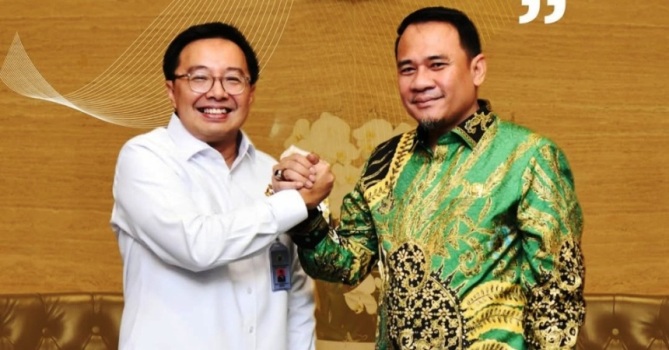 Ketua Dewan Perwakilan Rakyat Daera (DPRD) Provinsi Sumatera Selatan (Sumsel), Andie Denaldie, bersama para Wakil Ketua, melakukan Kunjungan Kerja (Kunker) ke Badan Pemeriksa Keuangan (BPK) Republik Indonesia, pada hari Senin, tanggal 10 Maret 2025. (BEKISARMEDIA.iD/SIKUMBANG)