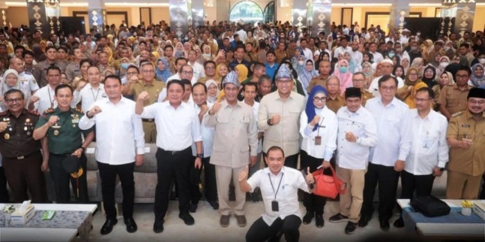 Ketua Dewan Perwakilan Rakyat Daerah (DPRD) Provinsi Sumatera Selatan (Sumsel), Andie Dinialdie, menghadiri langsung Rapat Koordinasi (Rakor) Luas Tambah Tanam dan Penyerapan Gabah, sekaligus Sosialisasi Instruksi Presiden (Inpres) Nomor 3 Tahun 2025 Tentang Pendayagunaan Penyuluh Pertanian. (BEKISARMEDIA.ID/SIKUMBANG)