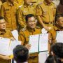 Bupati Muba, M. Toha, saat menghadiri acara peluncuran dan dialog percepatan musyawarah desa atau kelurahan untuk pembentukan Koperasi Merah Putih, di Palembang Sport and Convention Center. (BEKISARMEDIA.ID/SIKUMBANG)